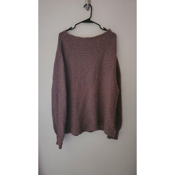 Free People Textured Crew Neck Sweater - Brown - Picture 5 of 9